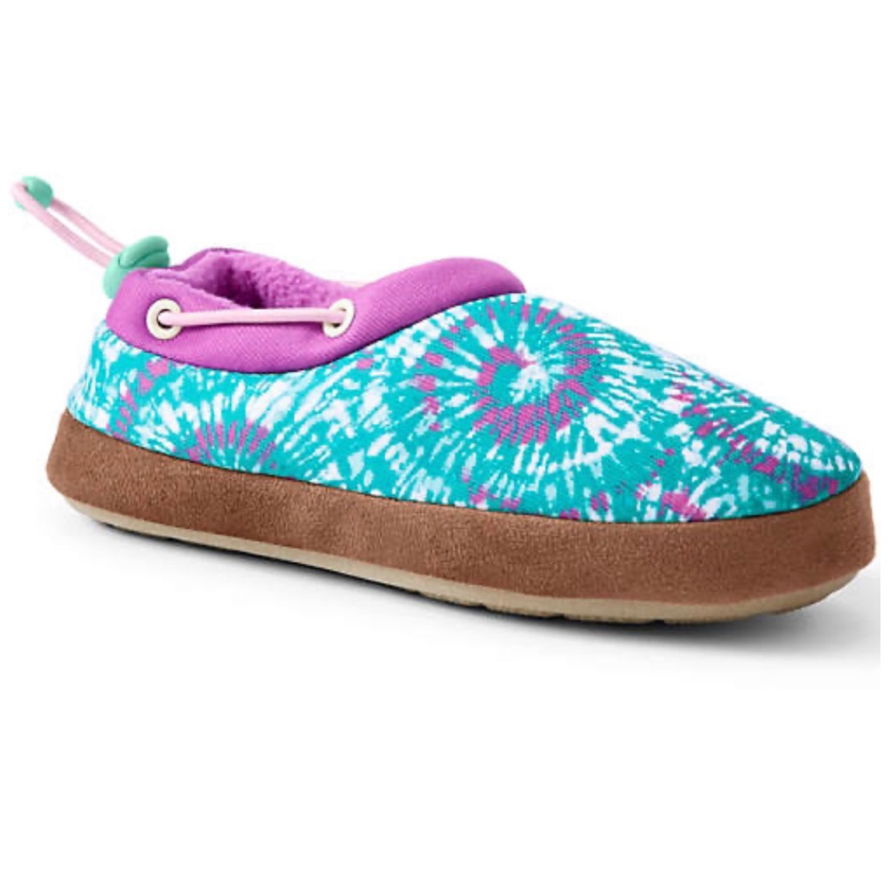 Kids Serious Sweats Slip On House Slippers - Lands' End - Girl - 9